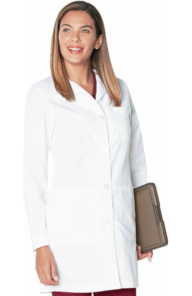Women's 3-Pocket Poplin 38" Lab Coat, , large