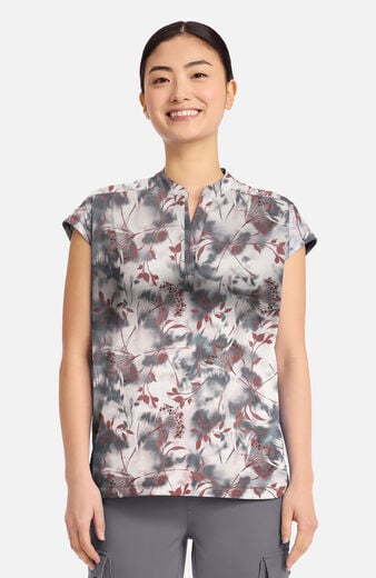 Women's Journey Floating Botanicals Print Scrub Top Women's Journey Floating Botanicals Print Scrub Top