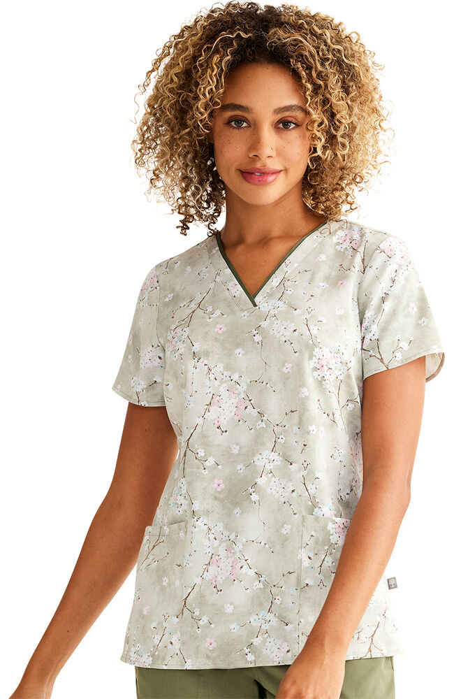 Plus size hotsell printed scrub tops