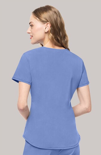 Women's Scrub Set: Layered V-Neck Top & Mid Rise Pull On Jogger Pant Women's Scrub Set: Layered V-Neck Top & Mid Rise Pull On Jogger Pant