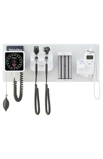 777 Wall System with Coaxial Ophthalmoscope, MacroView Basic LED Otoscope, BP Aneroid and SureTemp Plus Thermometer