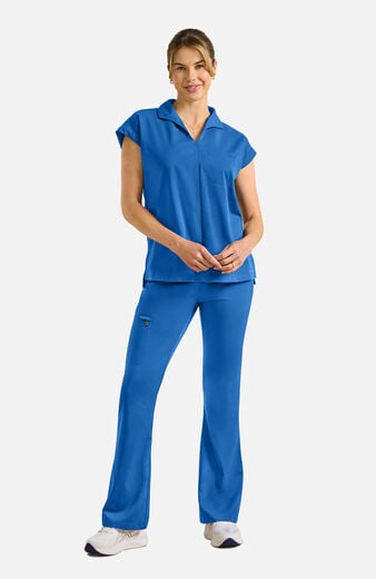 Women's Jazz Collared Tuckable Scrub Top Women's Jazz Collared Tuckable Scrub Top