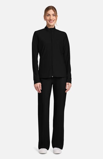 Women's Knit 3-Pocket Zip Front Scrub Jacket Women's Knit 3-Pocket Zip Front Scrub Jacket