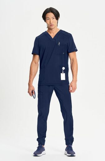 Men's Stretch V-Neck Scrub Top Men's Stretch V-Neck Scrub Top