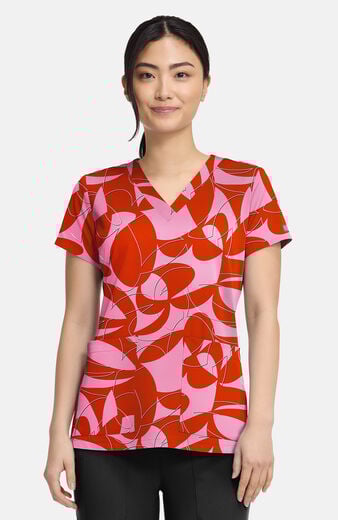 Women's Vicky Hopscotch Print Scrub Top Women's Vicky Hopscotch Print Scrub Top