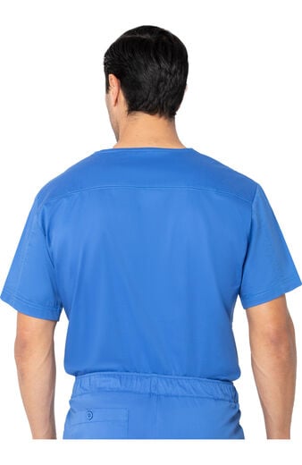 Clearance Stretch Men's by V-Neck Solid Scrub Top