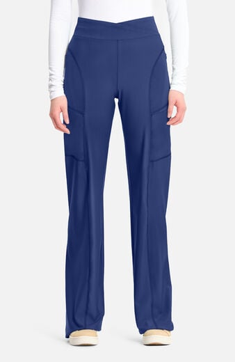 Women's Knit Crossover Waist Flare Scrub Pant Women's Knit Crossover Waist Flare Scrub Pant