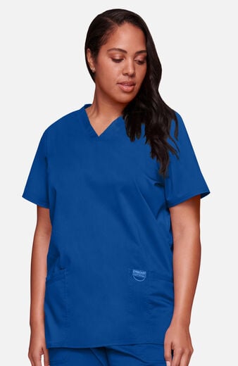 Women's 3-Pocket V-Neck Stretch Scrub Top Women's 3-Pocket V-Neck Stretch Scrub Top