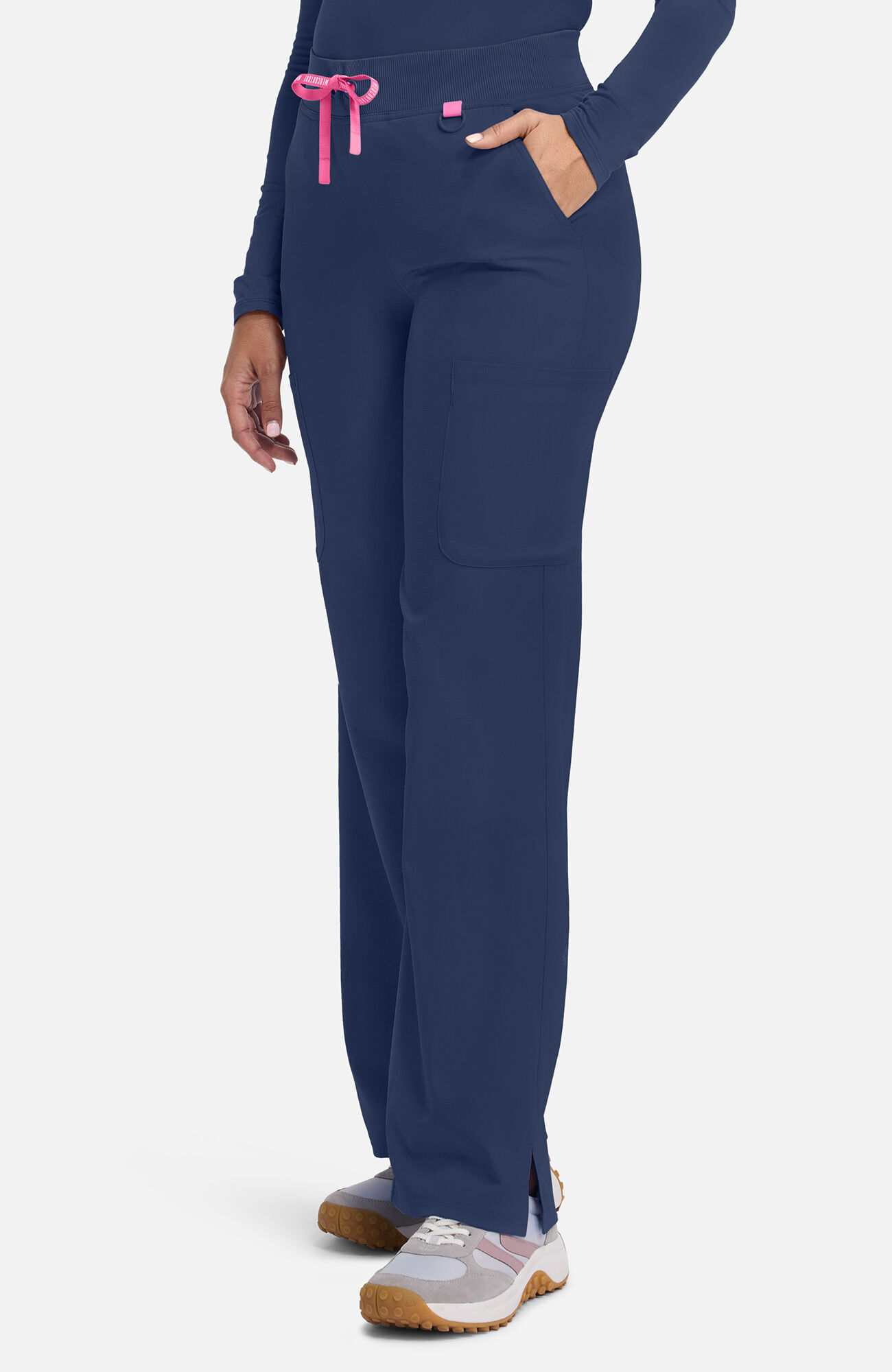 Women's Wide Leg Pull On Scrub Pant, NAV Navy | navy, large