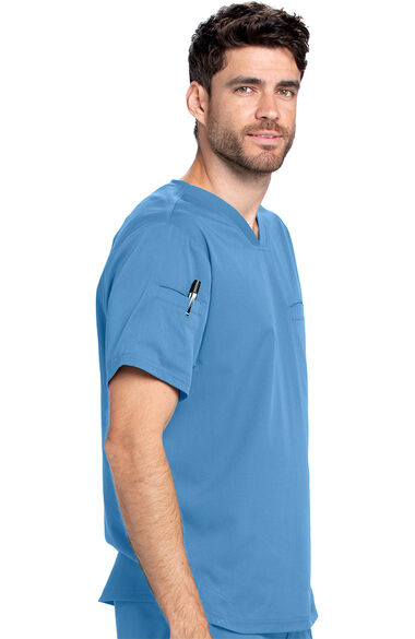 Spandex Stretch by Grey's Anatomy Men's Welt Pocket Solid Scrub Top, , large