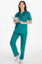 Women's Scrub Set: V-Neck Solid Top & Pull-On Pant, , large