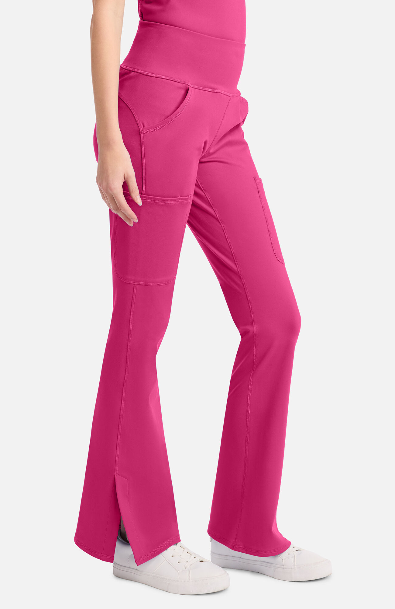 Women's Knit Flare Leg Yoga Scrub Pant, , large