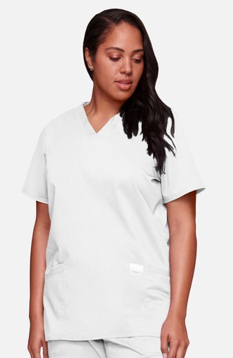 Women's 3-Pocket V-Neck Stretch Scrub Top Women's 3-Pocket V-Neck Stretch Scrub Top