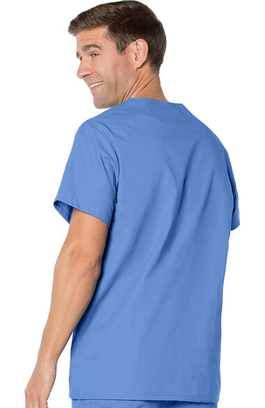 Men's Scrub Set: V-Neck Solid Top & Zip Fly Cargo Pant, , large