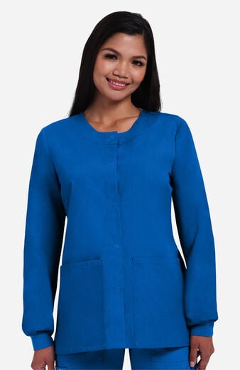 Women's Solid Scrub Jacket with Tablet Pocket Women's Solid Scrub Jacket with Tablet Pocket