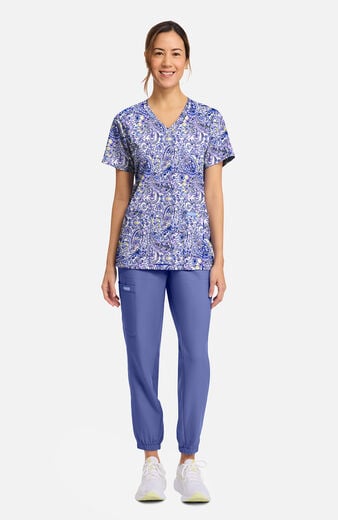 Women's Pretty In Paisley Print Scrub Top Women's Pretty In Paisley Print Scrub Top