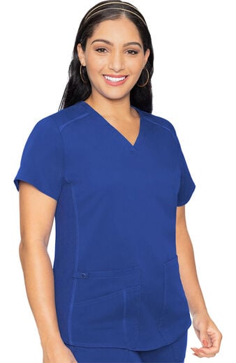 Women's Kerri V-Neck Shirttail Solid Scrub Top Women's Kerri V-Neck Shirttail Solid Scrub Top
