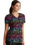 Clearance Women's Texture Trail Rainbow Print Scrub Top, , large