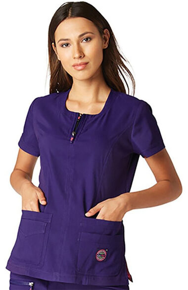 Women's Serenity Solid Scrub Top, , large