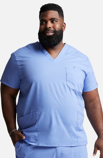 Men's 4-Pocket V-Neck Scrub Top  Men's 4-Pocket V-Neck Scrub Top