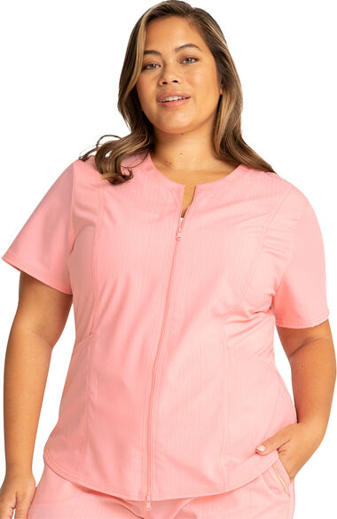 Clearance Women's Zip Front Scrub Top, , large