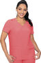 Women's Knit Back Solid Scrub Top, , large