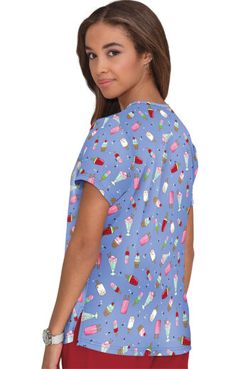 Clearance Women's Leslie Sweet Tooth Print Scrub Top