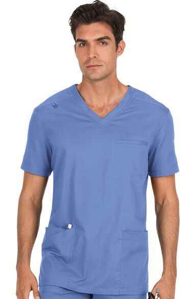 Clearance Men's Tyler V-Neck Solid Scrub Top, , large