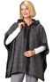 Women's Reversible Faux Fur Trim Poncho, , large
