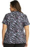 Women's Mock Wrap Wild For Tie Dye Print Scrub Top, , large
