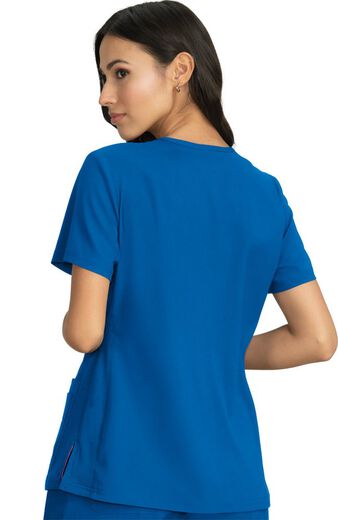 Clearance Women's Skye V-Neck Knit Side Panel Solid Scrub Top