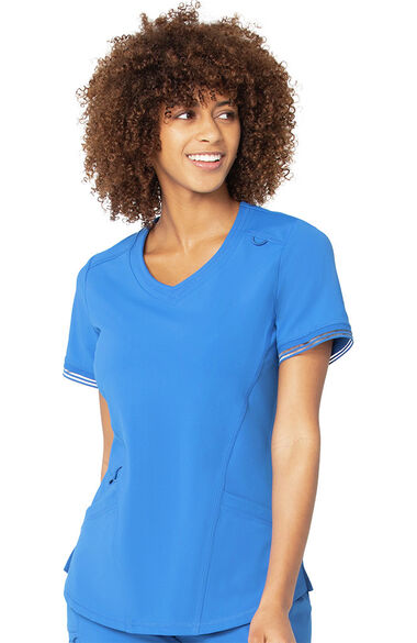 Clearance Women's V-Neck 2 Pocket Solid Scrub Top, , large