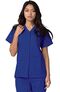 Women's Double Patch Pocket Snap Front Solid Scrub Top, , large