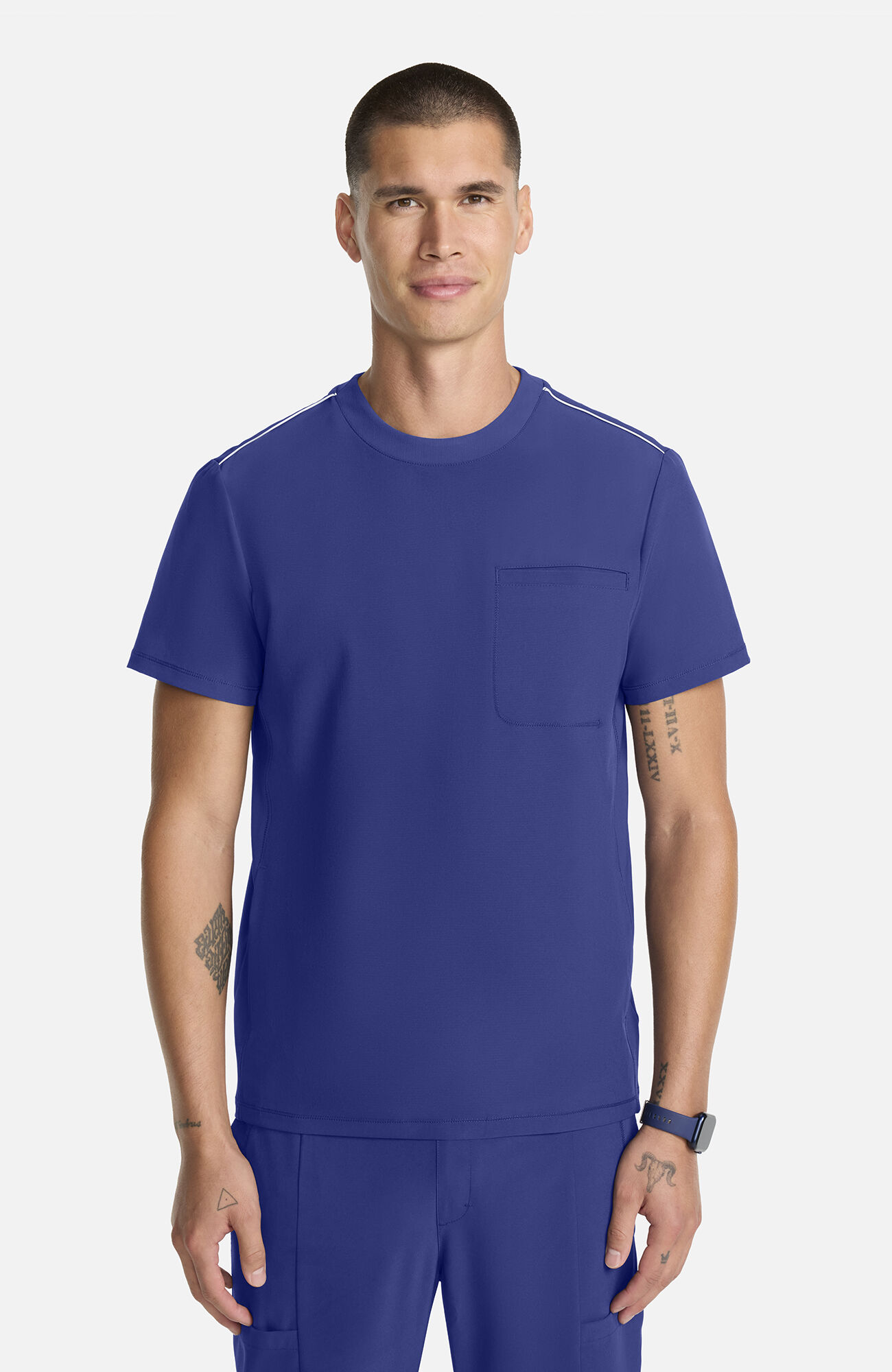 Men's Tuck-In Crew Neck Scrub Top