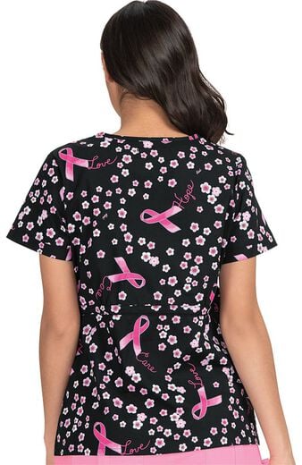 Clearance Women's Kathryn A Message Of Love Print Scrub Top