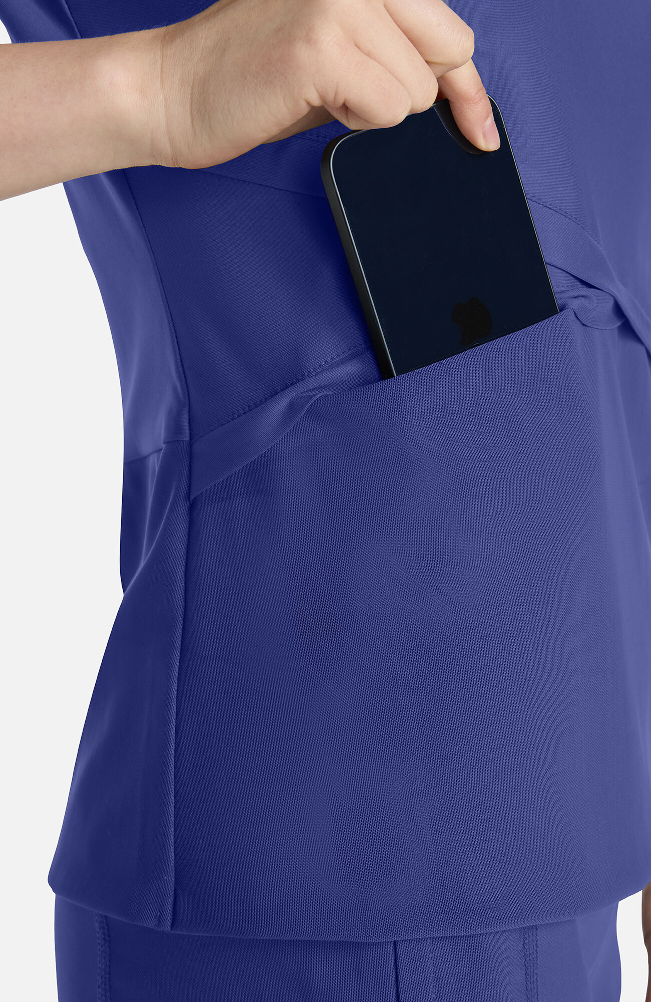 Women's Knit Dolman Wrap Scrub Top, NAV Navy | navy, large