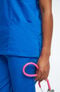 Women's V-Neck 3 Pocket Solid Scrub Top, , large