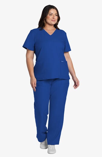 Women's Rounded V-Neck Scrub Top Women's Rounded V-Neck Scrub Top