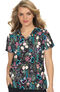 Clearance Women's Leslie Spring Time Print Scrub Top, , large