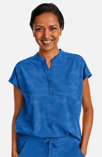 Women's Journey Mandarin Collar Camo Scrub Top Women's Journey Mandarin Collar Camo Scrub Top