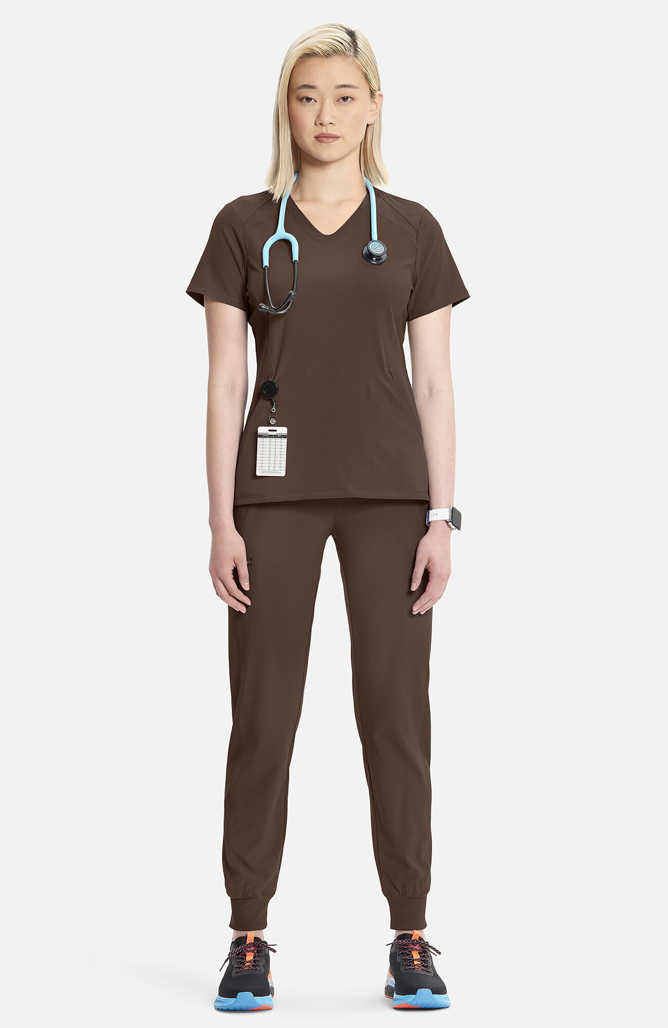 Women's Pouch Pocket V-Neck Scrub Top