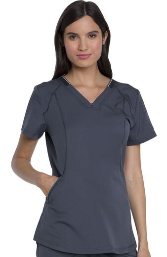Clearance Women's V-Neck Tuck-In Solid Scrub Top