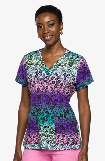 Women's Vicky Ombre Garden Print Scrub Top Women's Vicky Ombre Garden Print Scrub Top