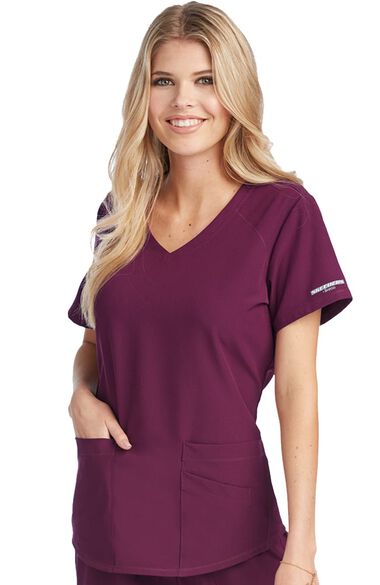 Women's Breeze V-Neck Solid Scrub Top, , large