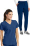 Women's Racer Solid Scrub Top & Boost Jogger Scrub Pant, , large