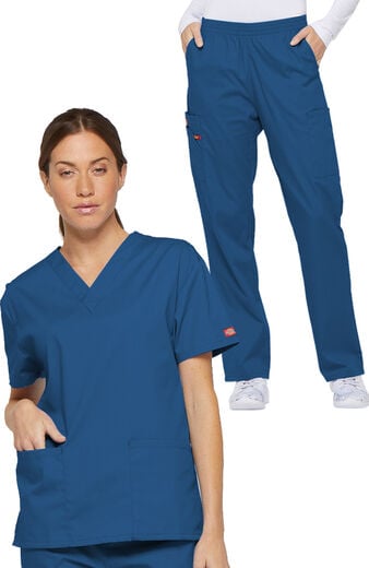 Women's Scrub Set: Core 3-Pocket V-Neck Top & Pull On Pant Women's Scrub Set: Core 3-Pocket V-Neck Top & Pull On Pant