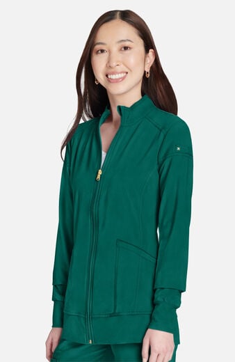 Women's Knit Zip Front Warm Up Scrub Jacket Women's Knit Zip Front Warm Up Scrub Jacket
