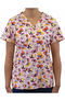 Women's Candy Of Butterfly Print Scrub Top, , large
