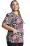 Women's V-Neck Love Hope Heal Print Scrub Top, , large