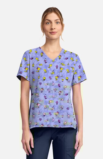 Women's Woodstock Community Print Scrub Top Women's Woodstock Community Print Scrub Top